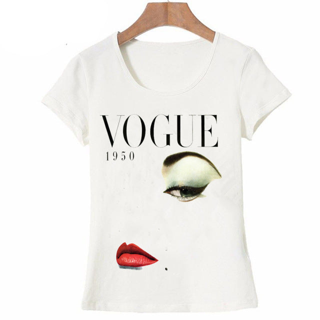 Tee shirt femme type princesse imprimé "VOGUE".