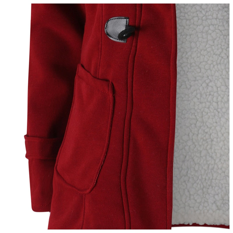 Manteau d'hiver à capuche et doublure pour femmes. Grandes tailles et plusieurs coloris disponibles.