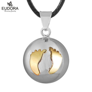 Pendentif bola de grossesse Eudora - Bola de maternité avec collier.