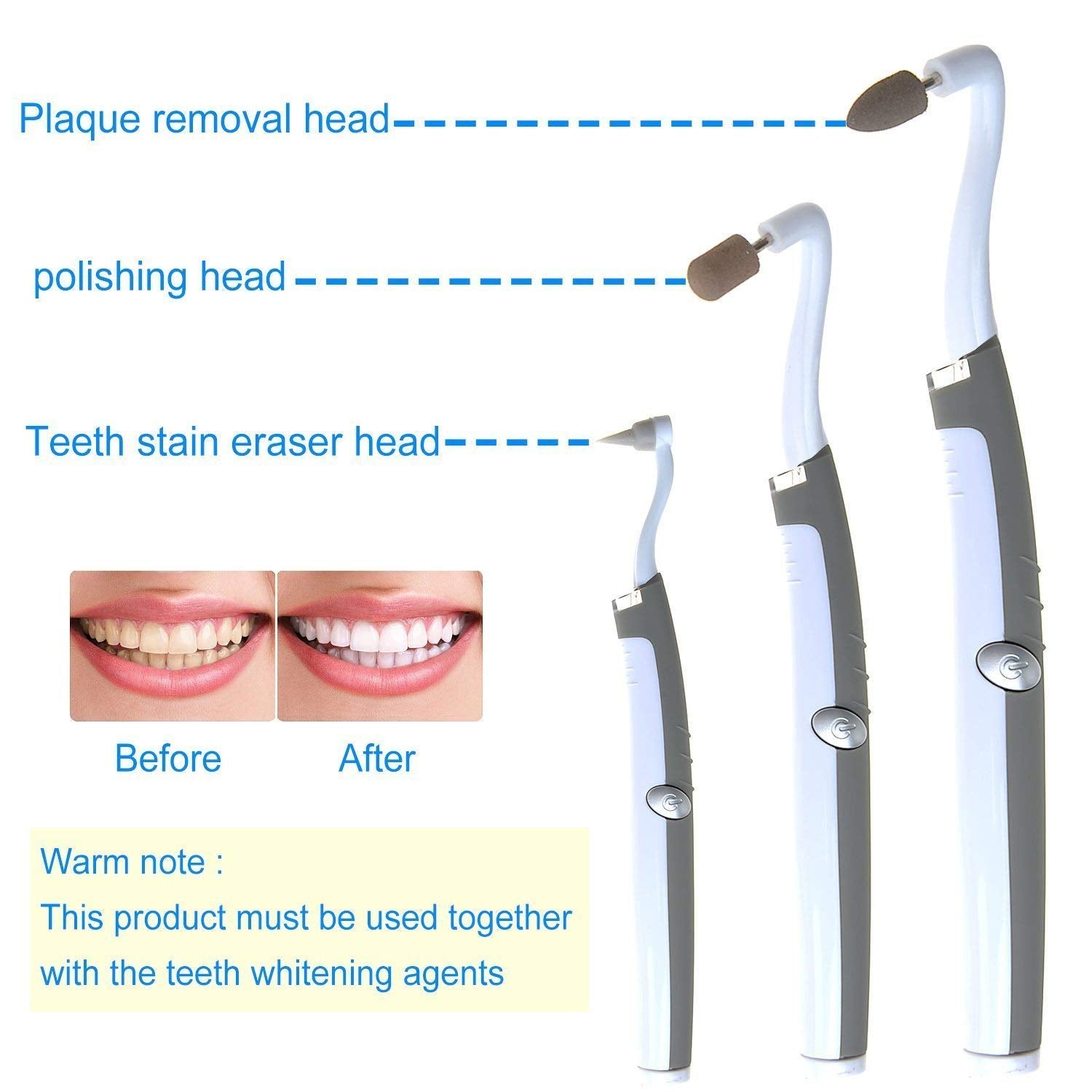 kit de nettoyage et de détartrage de plaque dentaire à vibrations.